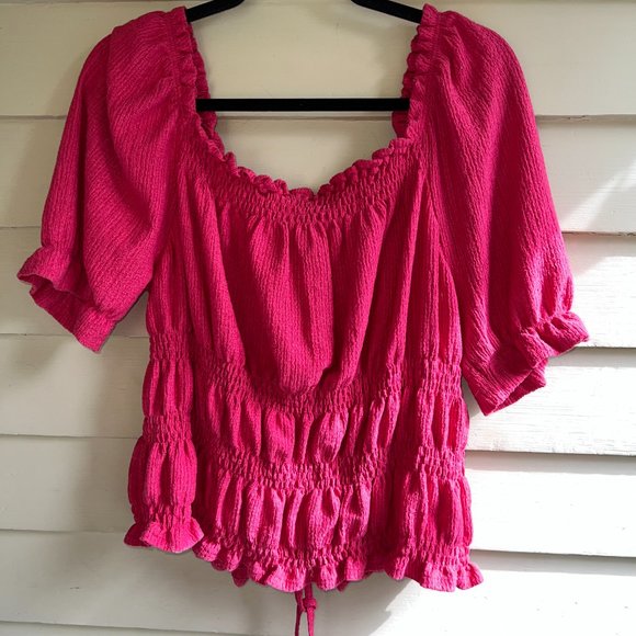 ANTHROPOLOGIE Pilcro cinched puff sleeve peasant top - Picture 11 of 13
